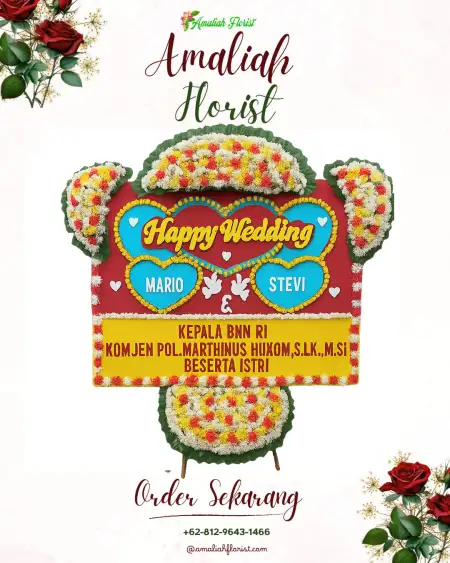 Papan Bunga Pernikahan Serasan